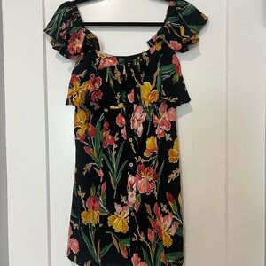 Privacy Please Black Floral Mini Dress